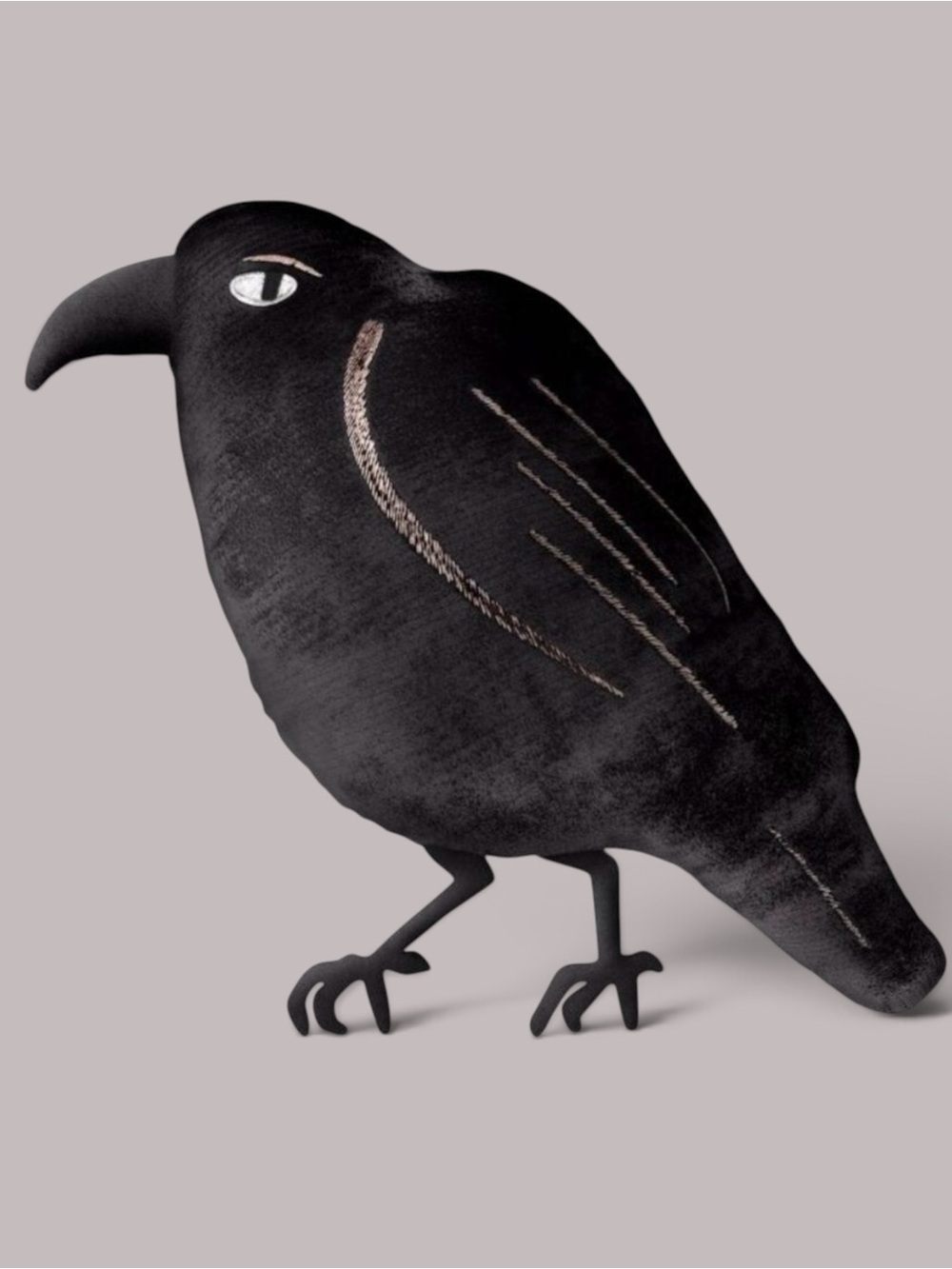 New Hyde & EEK Raven Halloween Bird Throw Pillow Plush Target Gothic Decor Black
